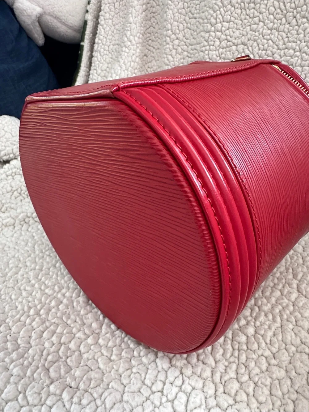Louis Vuitton Cannes Castillan Red Epi Leather Top-Handle Bag vintage with CoA
